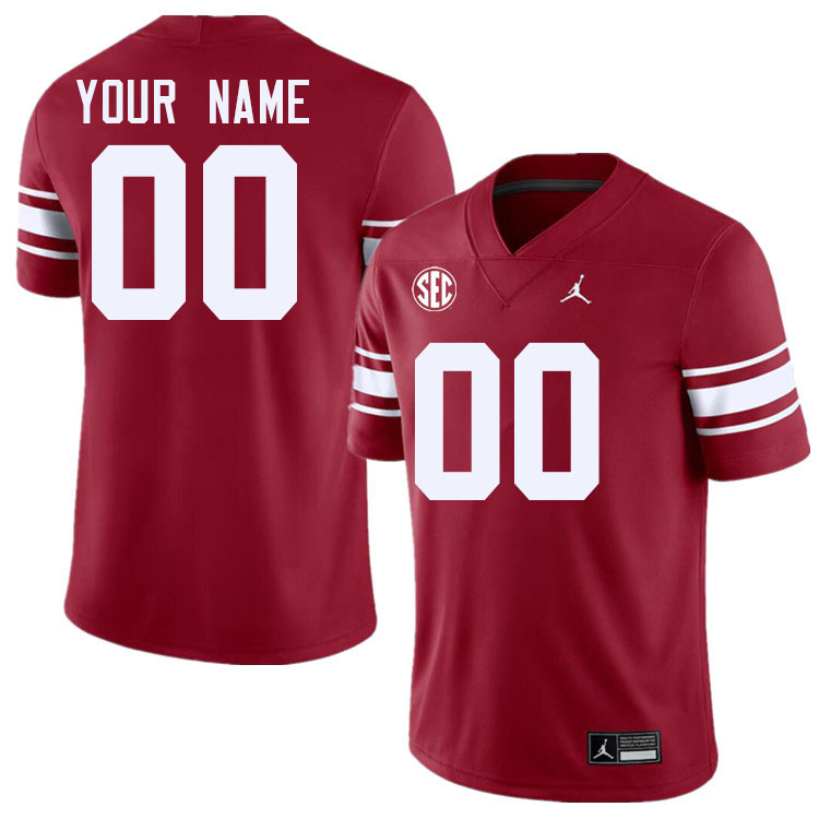 Custom Oklahoma Sooners College Name And Number Football Jerseys Stitched-Throwback